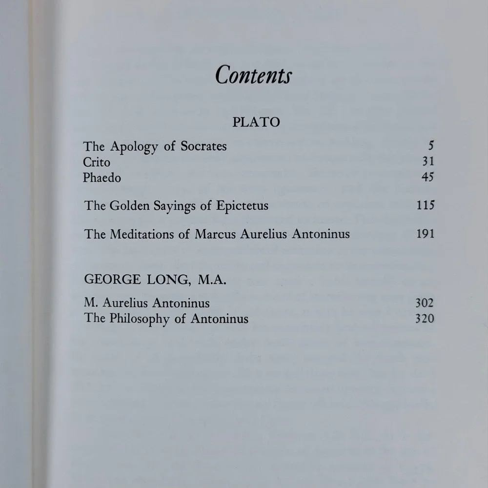 Plato Epictetus Marcus Aurelius Harvard Classics Hardcover 1980 Philosophy